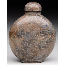 PUDDINGSTONE SNUFF BOTTLE.