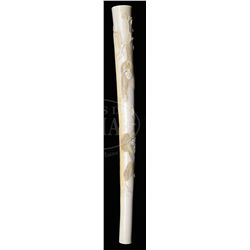 CARVED IVORY PARASOL HANDLE.