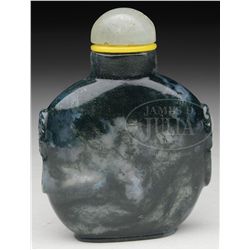 MOSS AGATE SNUFF BOTTLE.