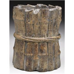 STONEWARE BRUSH POT.