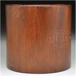 WOODEN BRUSH POT.