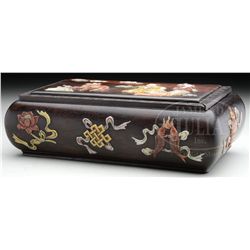 INLAID ROSEWOOD BOX.