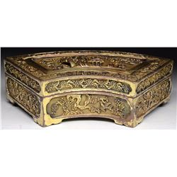 GILT COPPER BOX.