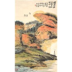 HANGING SCROLL IN THE MANNER OF ZHU QIZHAN.