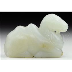 JADE CARVING OF A CAMEL.