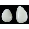 Image 1 : TWO WHITE JADE PEBBLES.