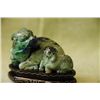 Image 1 : Azurite carving of a Beast with Cub