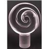Image 1 : Artist Signed Clear Glass Sculpture Spriral Swirl