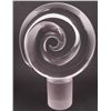 Image 3 : Artist Signed Clear Glass Sculpture Spriral Swirl