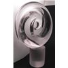 Image 4 : Artist Signed Clear Glass Sculpture Spriral Swirl