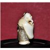 Image 3 : Ivory netsuke of a bearded man singed.