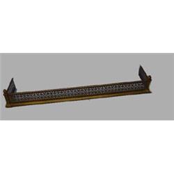 HEAVY BRASS FIREPLACE FENDER