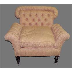 PAIR OF UPHOLSTERED REGENCY STYLE ARMCHAIRS