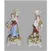 Image 1 : PAIR OF GERMAN PORCELAIN FIGURAL CANDLESTICKS