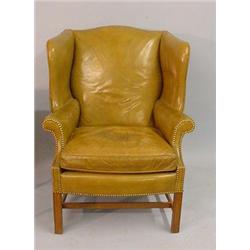 PAIR OF CHIPPENDALE STYLE WING CHAIRS