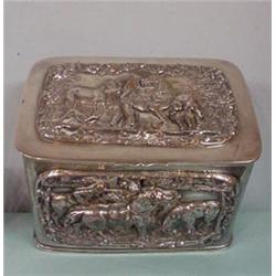 SILVERPLATE TEA CADDY