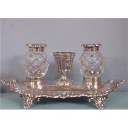 SHEFFIELD SILVER INKSTAND
