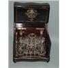 Image 1 : BLACK LACQUER DECANTER BOX WITH ACCOUTERMENTS