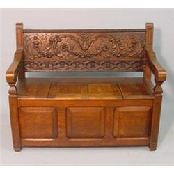 CARVED ENGLISH BENCH