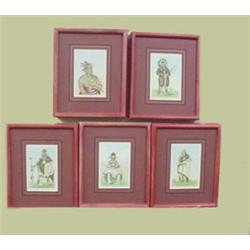 FIVE COLOR PRINTS OF AMERICAN INDIANS