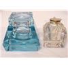 Image 1 : TWO GLASS INKWELLS