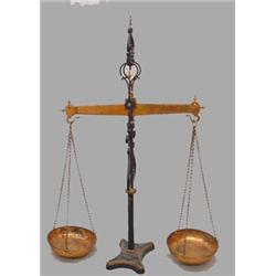 LARGE IRON AND COPPER BALANCE SCALE