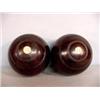 Image 1 : TWO WOODEN BOWLING BALLS