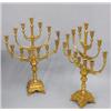 Image 1 : PAIR OF LARGE GILT BRASS AND ALLOY CANDELABRA
