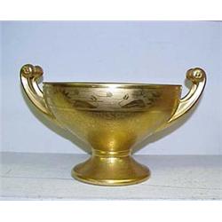 GOLD DECORATED CHINA FOOTED CENTER BOWL