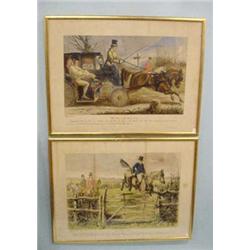 FOUR ENGLISH AQUATINTS