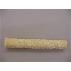 CARVED IVORY TUBE