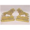 Image 1 : PAIR OF BRASS LIONS