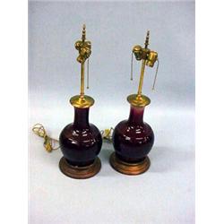 PAIR OF ORIENTAL PORCELAIN VASE LAMPS
