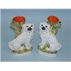 Image 1 : PAIR OF STAFFORDSHIRE DOG CHIMNEY VASES