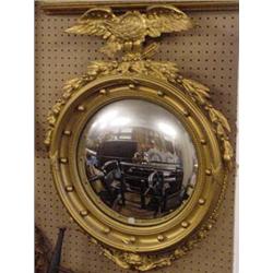 FEDERAL STYLE CONVEX MIRROR WITH EAGLE CREST