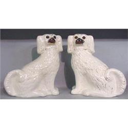 PAIR OF STAFFORDSHIRE DOGS