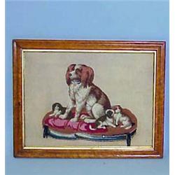 VICTORIAN NEEDLEWORK OF DOGS