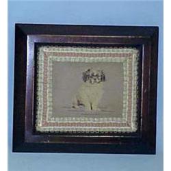VICTORIAN NEEDLEWORK OF A PUG