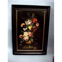 FRAMED FLEMISH STYLE OIL ON CANVAS STILL LIFE