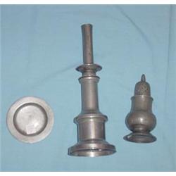 THREE PIECES OF PEWTER