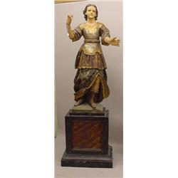 PAIR OF LARGE SANTOS FIGURES
