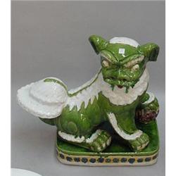 ORIENTAL POTTERY FOO DOG