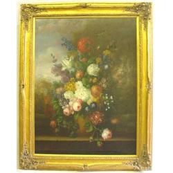 LARGE FRAMED OIL ON CANVAS PAINTING
