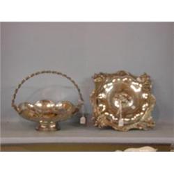 TWO PIECES OF ORNATE SILVER PLATE
