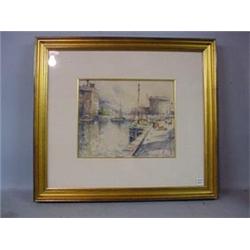 FRAMED WATERCOLOR ON PAPER