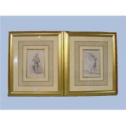 TWO ETCHINGS OF ITALIAN SOLDIERS