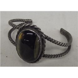 Golden Onyx and Silver Bracelet