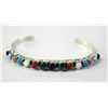 Image 1 : Zuni Sterling & Multi-Stone Bracelet by C. Walela