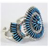 Image 2 : Zuni Sterling Turquoise Bracelet - Eva L. Wyaco