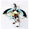 Image 1 : Zuni Sterling Stone-to-Stone Eagle Dancer Pin - Jon Beyuka